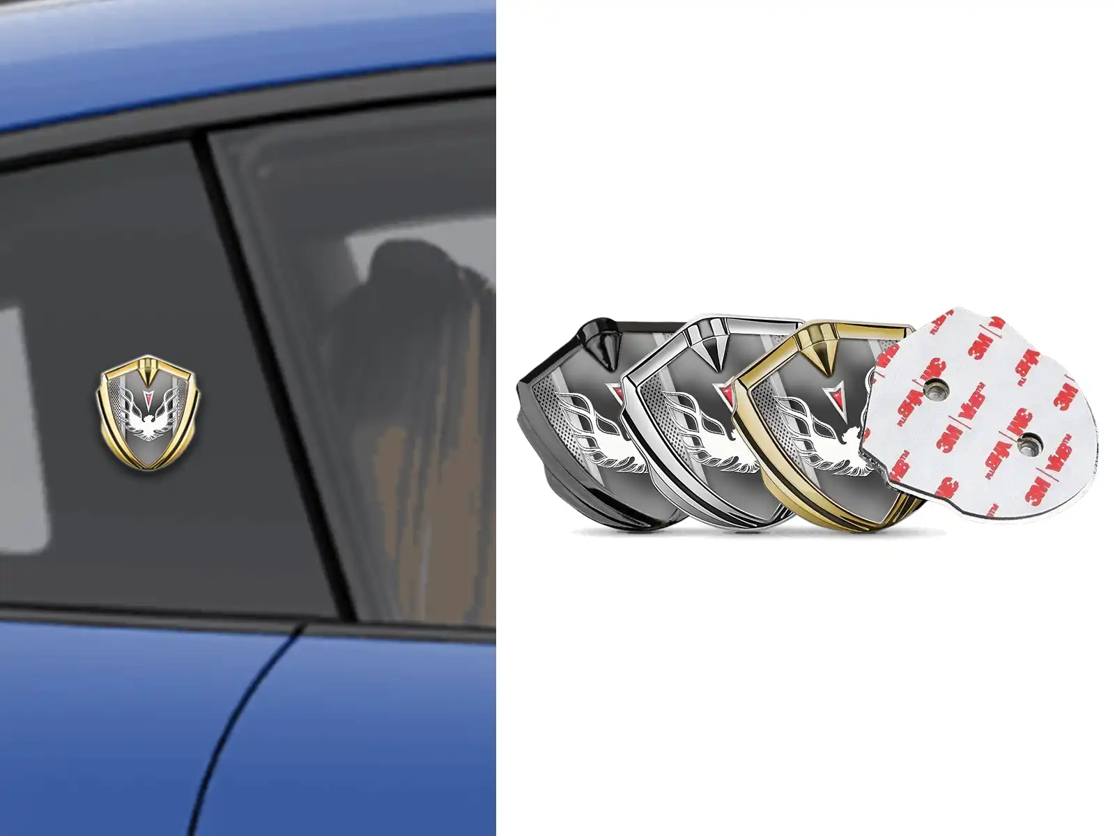 Pontiac Car Badges Luxury Finish Alloy Metal Design